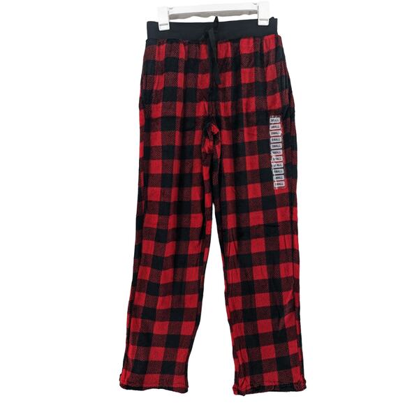 Holiday Fam Jams Other - Holiday Fam‎ Jams Fleece Pajama Pants S Red Black Plaid Buffalo Check Pjs Womens